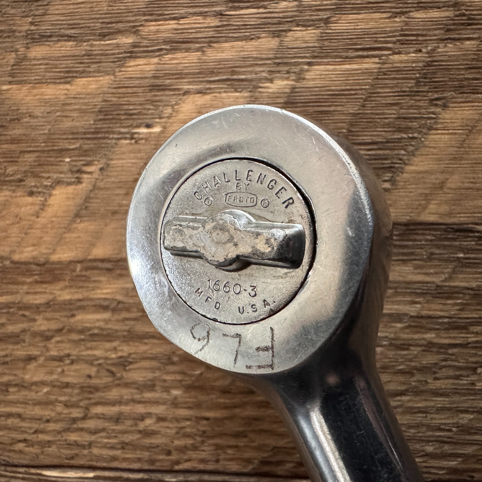 Vintage PROTO Challenger 1/2 Drive Ratchet 1660-3 Fine Tooth 10″ MFD in USA
