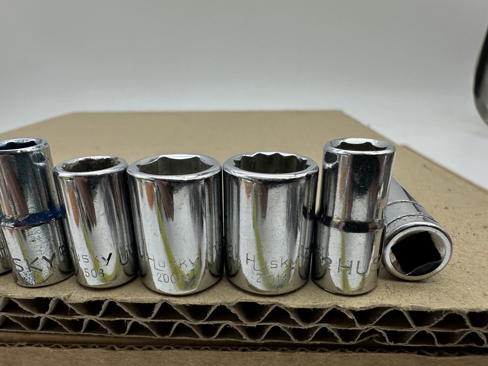 Set Lot of 11 Mixed Husky USA SAE Metric 1/4″ Drive Sockets Assorted Sizes
