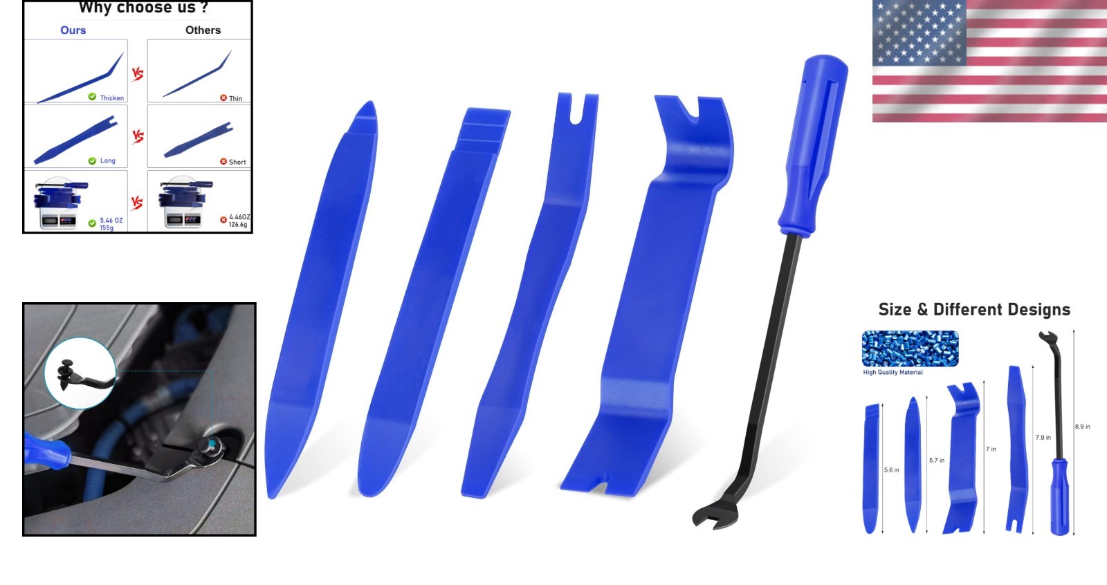 5pcs Car Trim Pry Tool Kit – Essential Tool Set for Auto Enthusiasts and DIYers