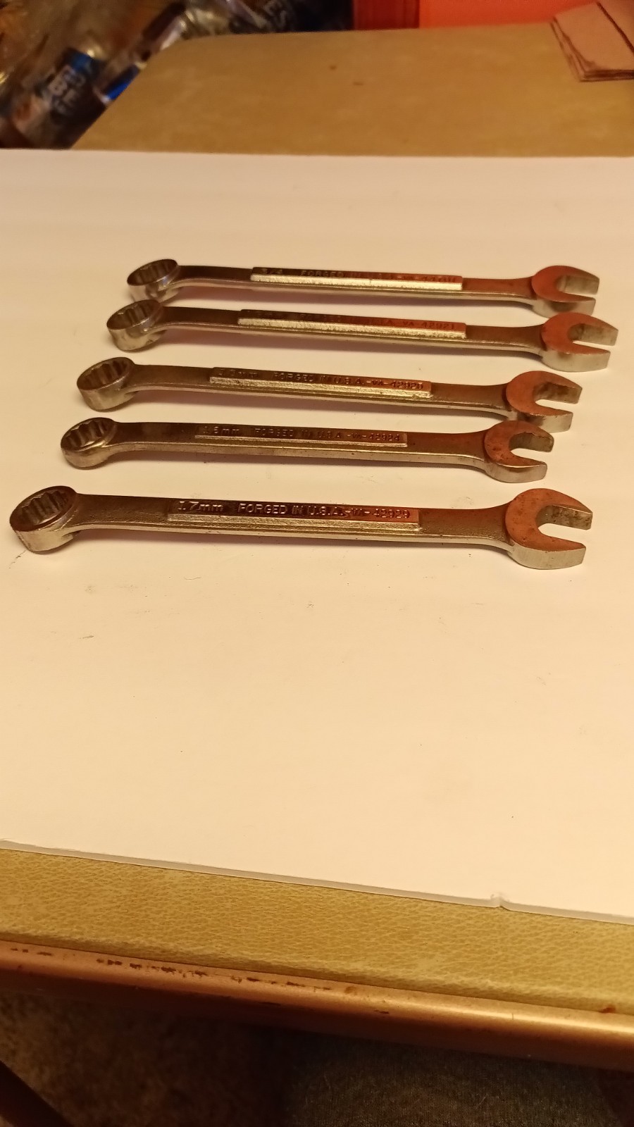 Craftsman 5 pc Combination Wrench Set 1-3/4″, 1-19mm, 1-18mm, 1-17mm, 1-16mm
