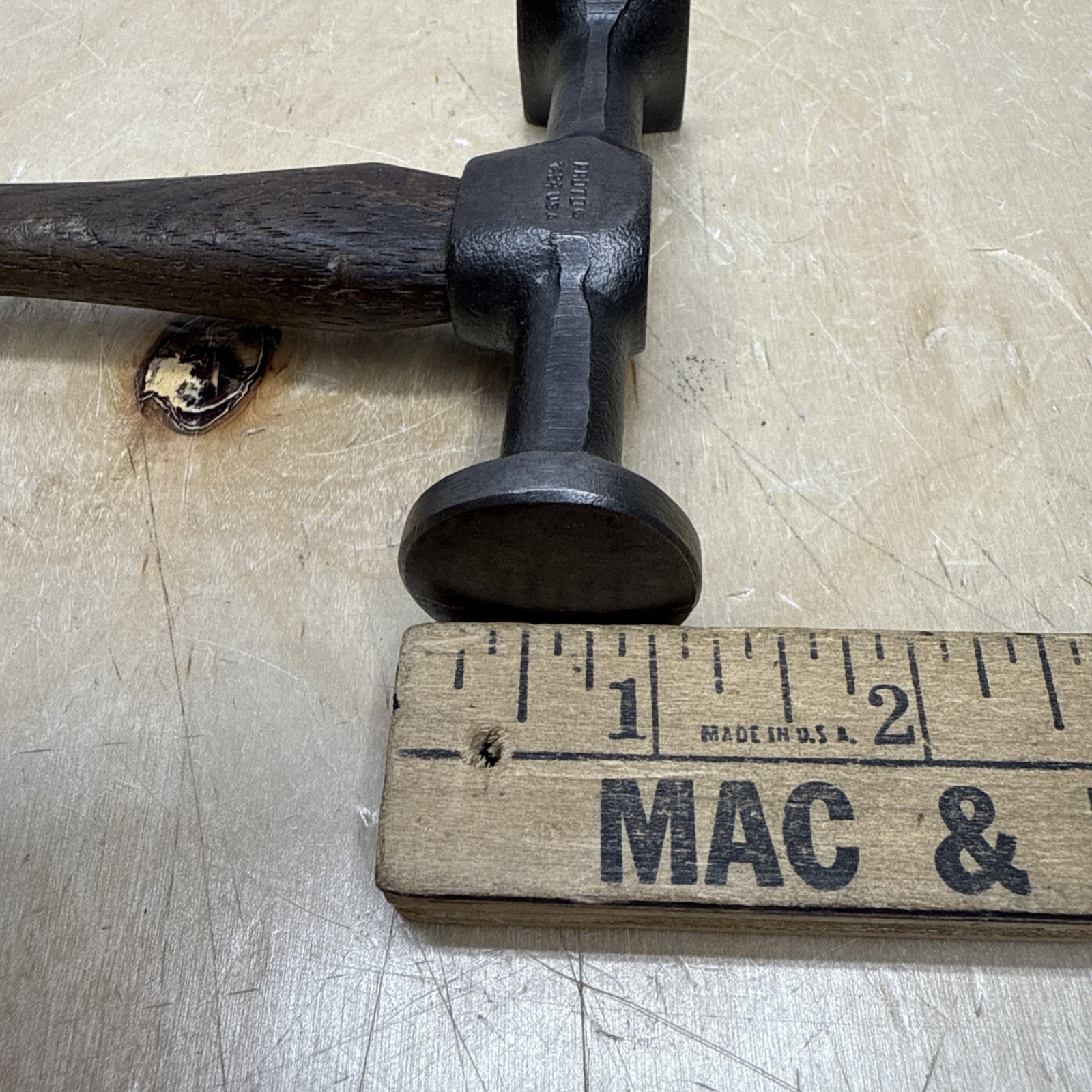 Vintage Proto USA General Purpose 2-Headed Square & Round Auto Body Hammer 1424