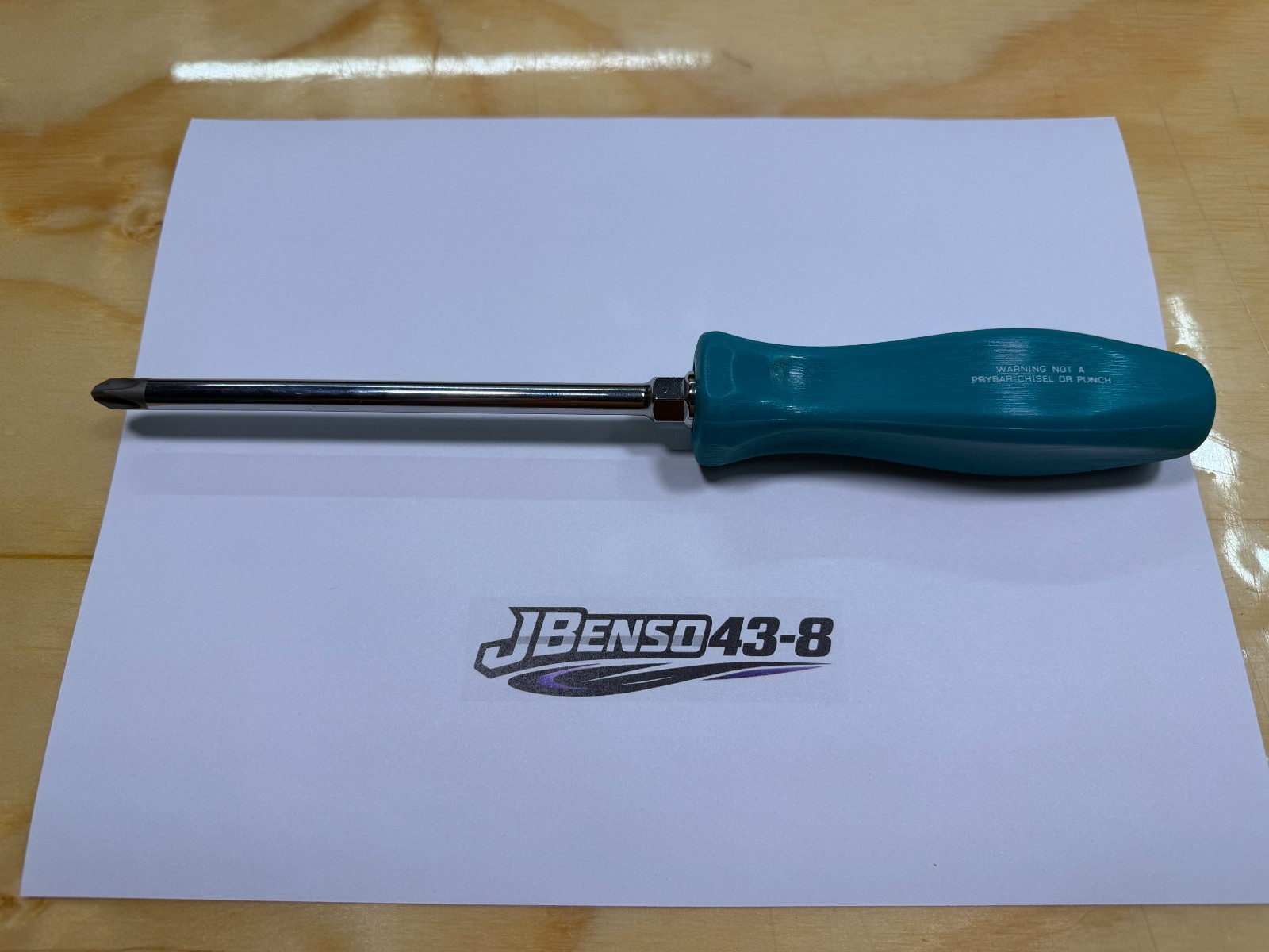Snap-on Tools USA NEW RARE TEAL #3 Phillips Hard Handle Screwdriver SDDP63IRATL