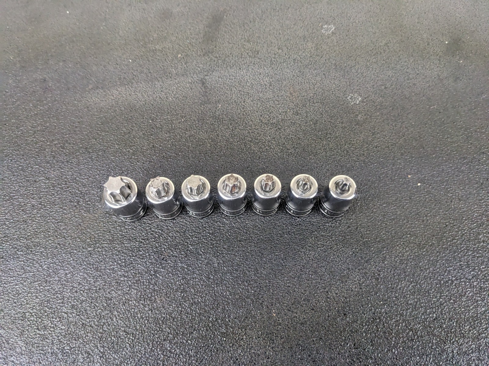 #bp502 Snap On 7pc 3/8″ Drive Stubby Torx Socket Driver Set T27-T55 207EFTXYSE