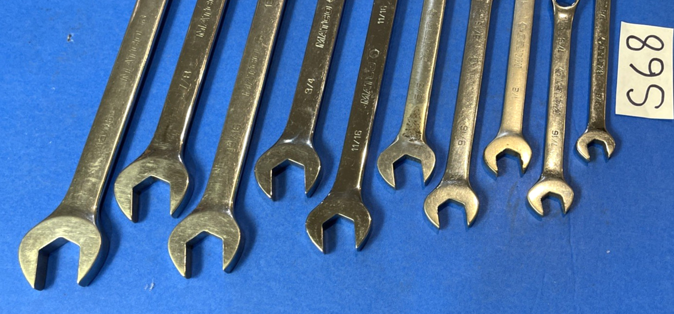 MATCO TOOLS 10 PIECE SAE. COMBINATION WRENCH SET 12 POINT 3/8 TO 15/16 INCH