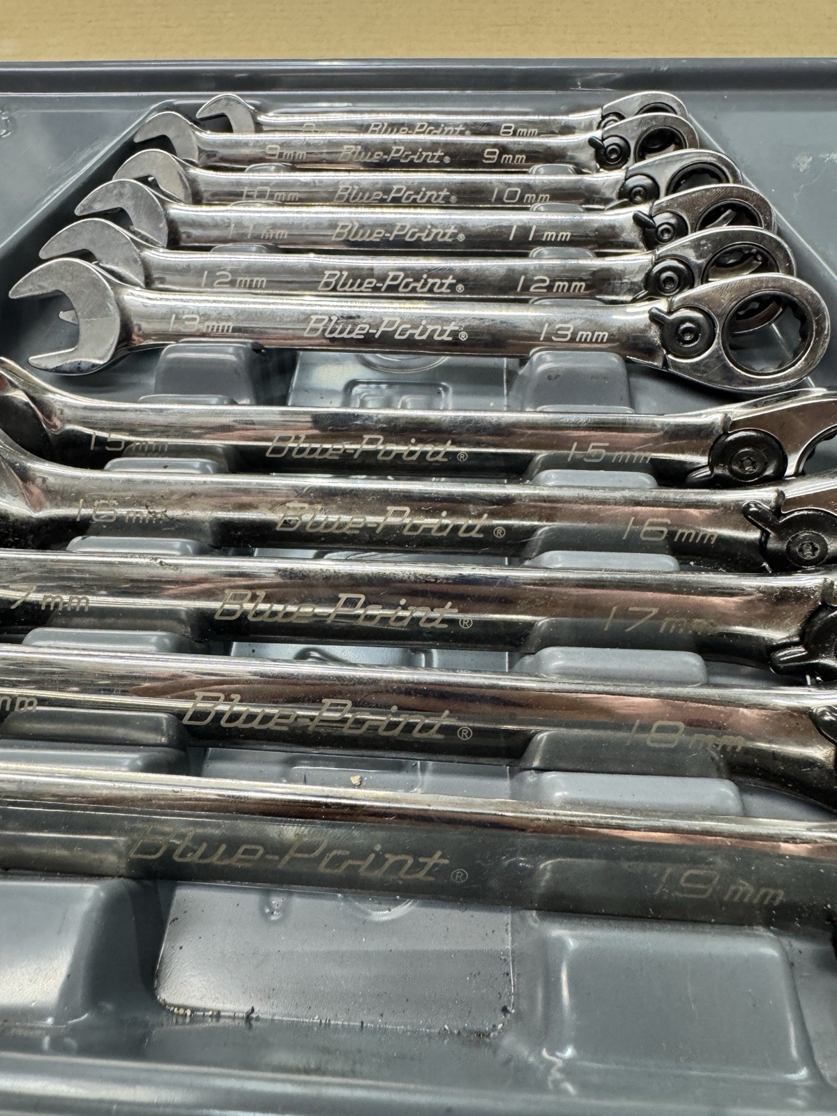 Blue-Point Snap-On BOERM712 Wrench Set 8–19mm 12pc (Missing 14mm)