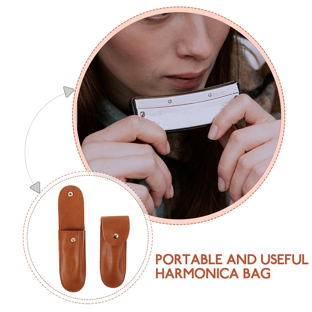 3 Pcs Harmonica Storage Bag Case Cases Musical Instrument