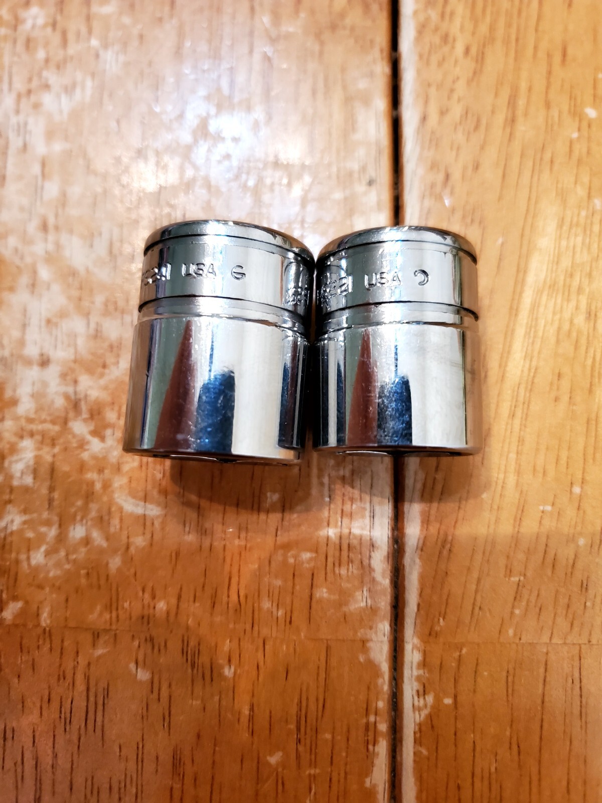 Snap On 3/8″ Drive 11/16″ 3/4″ 6PT SAE Shallow Chrome Sockets Lot Of 2