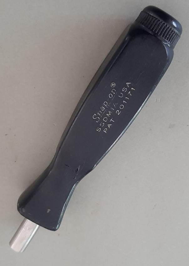 Snap-on SSDM1A Magnetic Hex Bit Holder Spinner Black Hard Handle Stubby READ!!