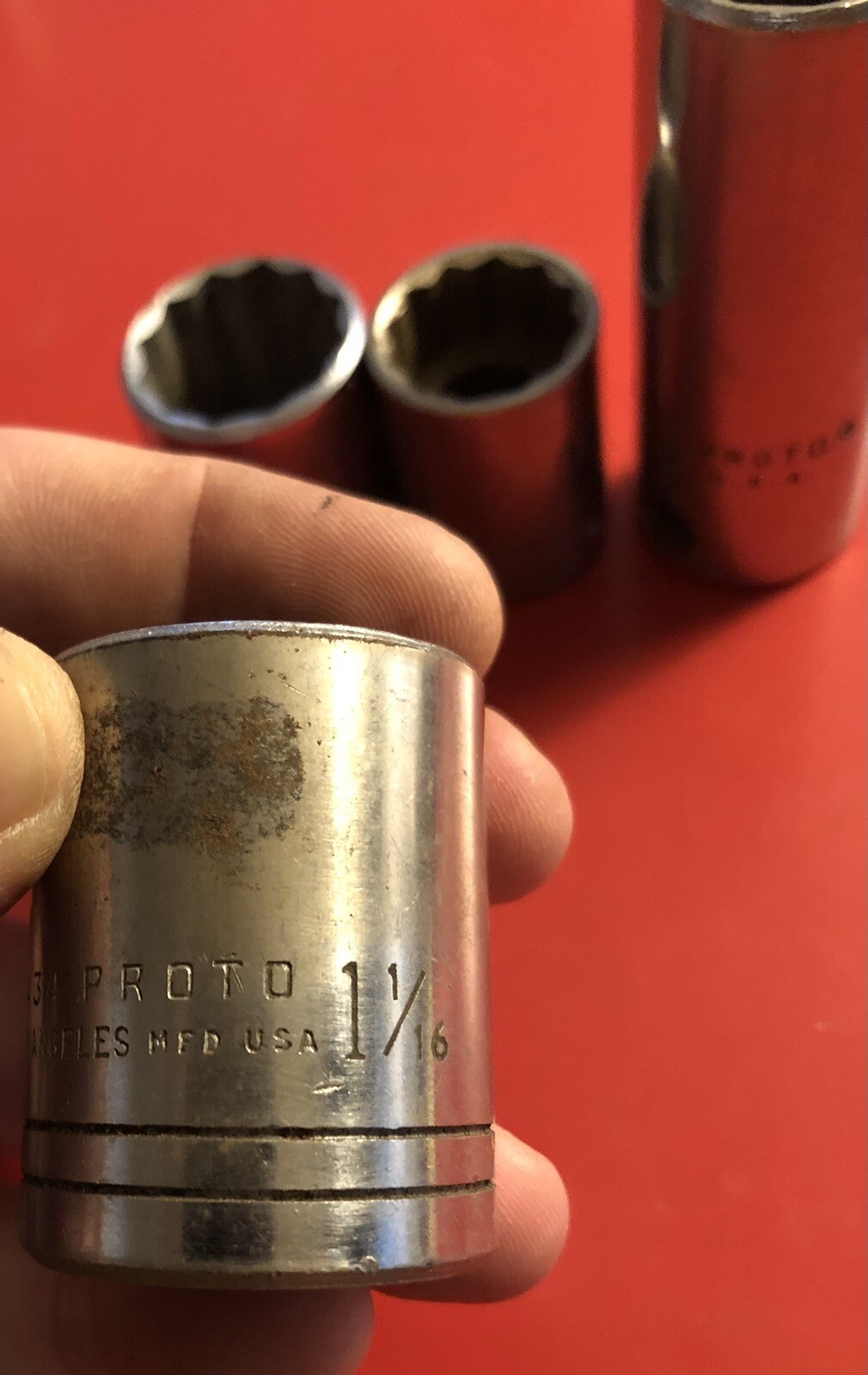 Proto 1/2” Drive 12 point Socket Lot SAE 1 1/8” 1” 1/16 Kobalt 1 1/4” Large