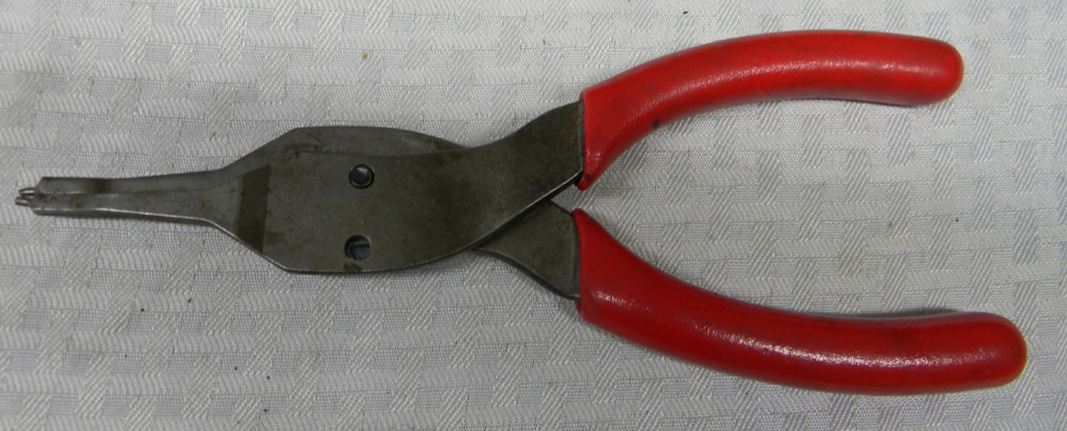 SNAP-ON 9-1/4″ LONG RED VINYL GRIPS SNAP RING PLIERS #SRPCR9000