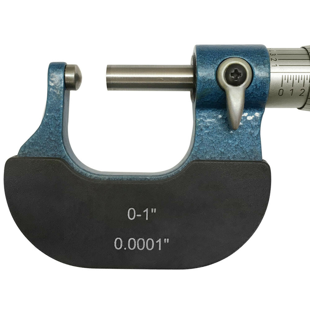 0-1″ Precision Ball Anvil Flat Spindle Micrometer 0.0001″ Grad Machinist Gauge