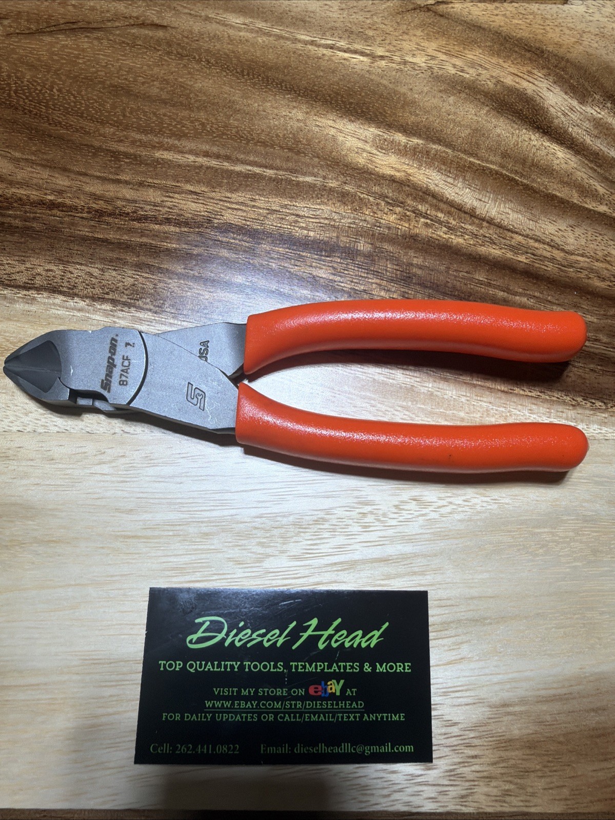 *NEW* Snap On 87ACF ORANGE 7″ VectorEdge Diagonal Cutter FREE SHIPPING