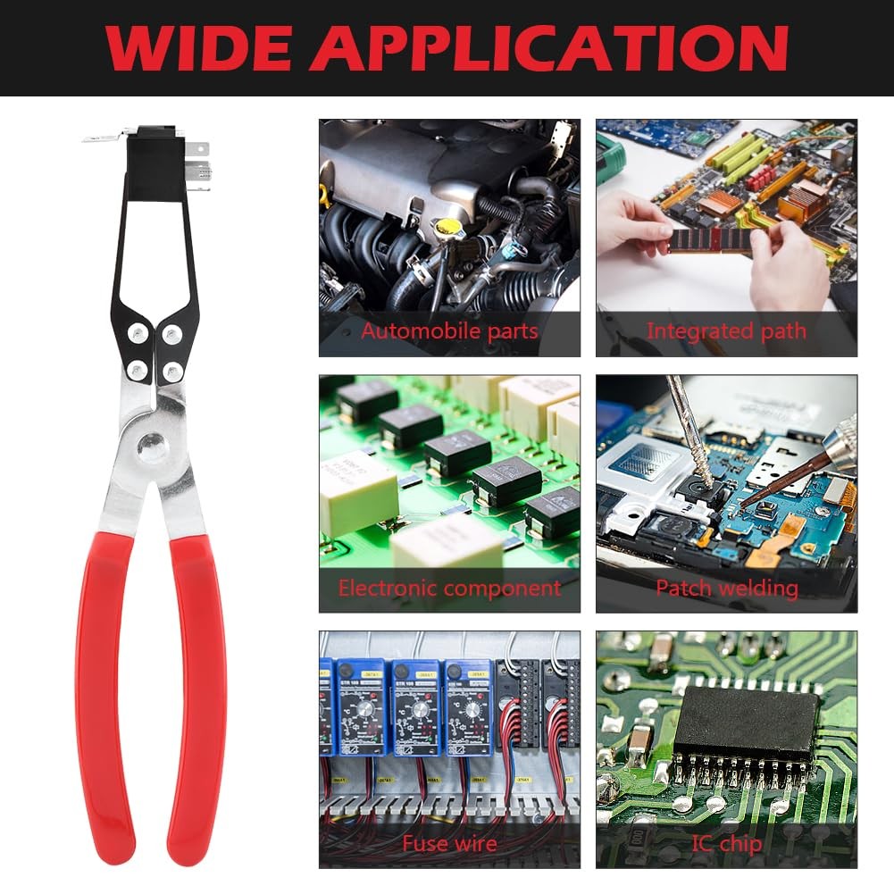 Relay Puller Pliers with Fuse Remover, Automotive Extractor Tool Red
