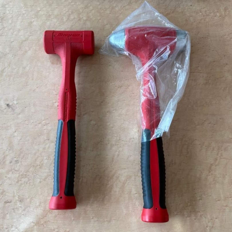 Snap-on HBBD32 32oz HBFE24 24oz Dead Blow Ball Peen Hammer Red Soft Grip