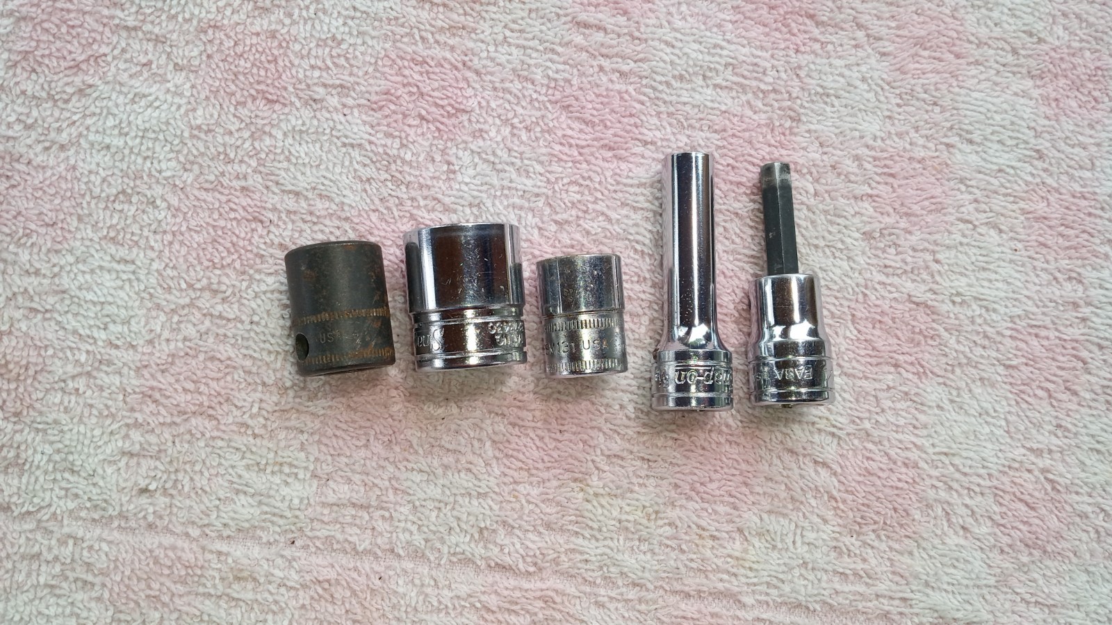 SNAP-ON 3/8dr SOCKETS GOOD TO EXC COND RANDOM SEE DESC CHEAP gift tools snap usa