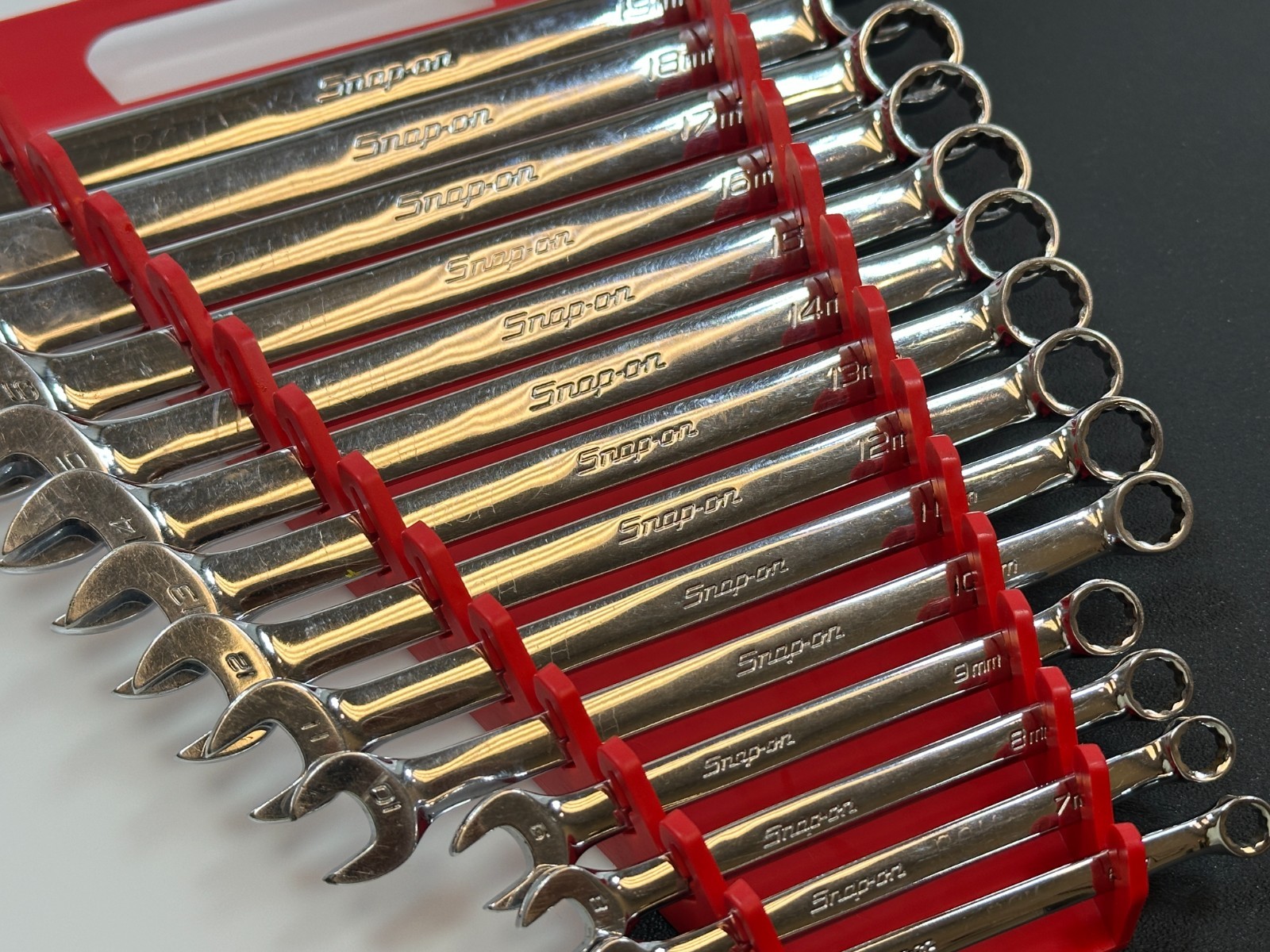 🇺🇸 Snap On Tools USA 14pc Metric 6-19mm Combination Wrench Set OEXM710 + 6-9mm
