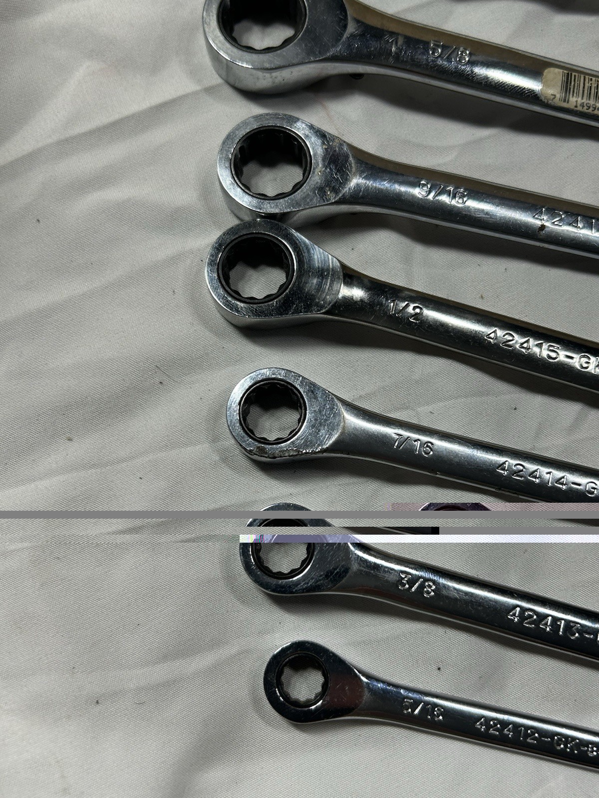 Sears Craftsman 8pc SAE Reversible Ratcheting Wrench Set 42406 GK USA 5/16 -3/4”
