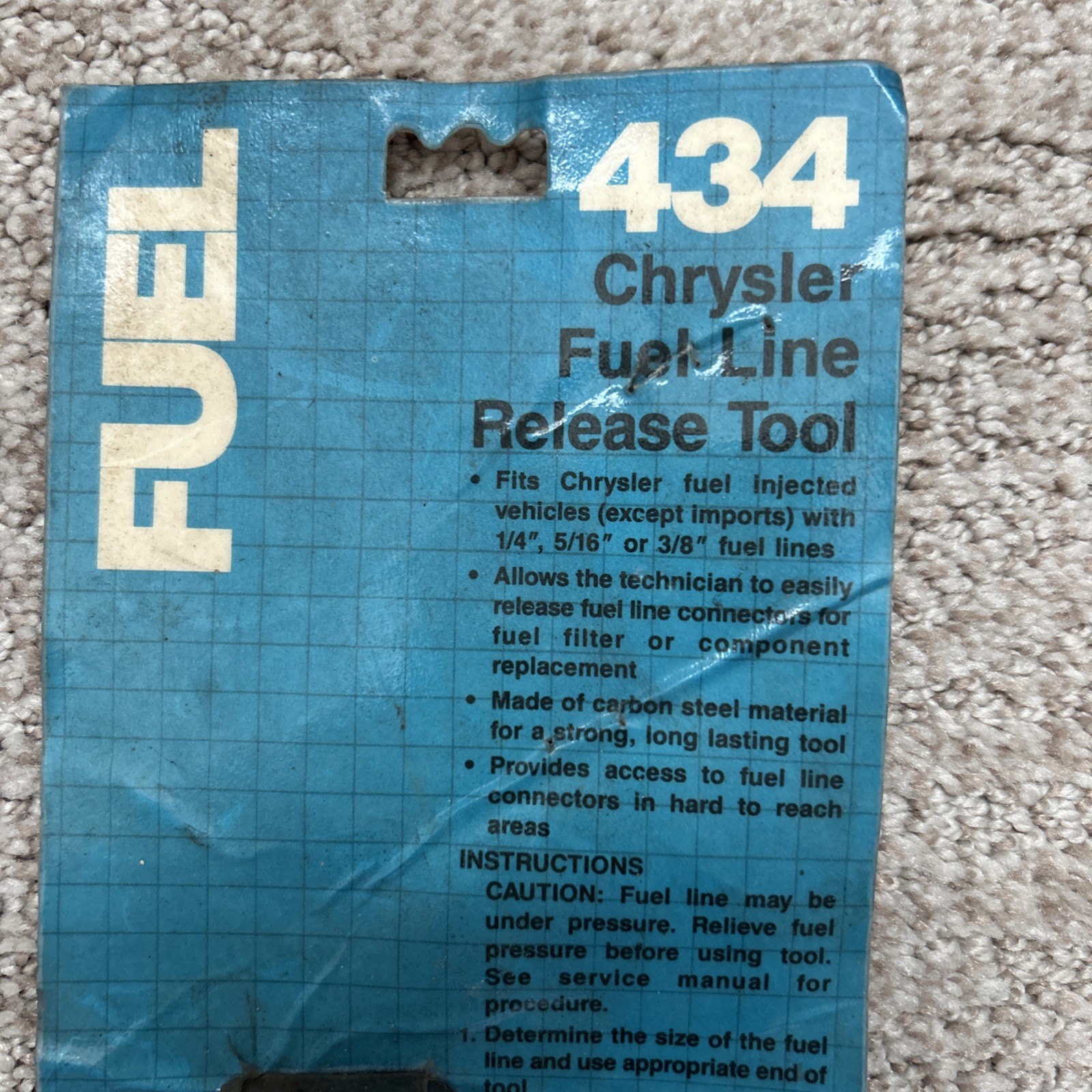 Thexton 434 Chrysler Fuel Line Release Tool. NOS