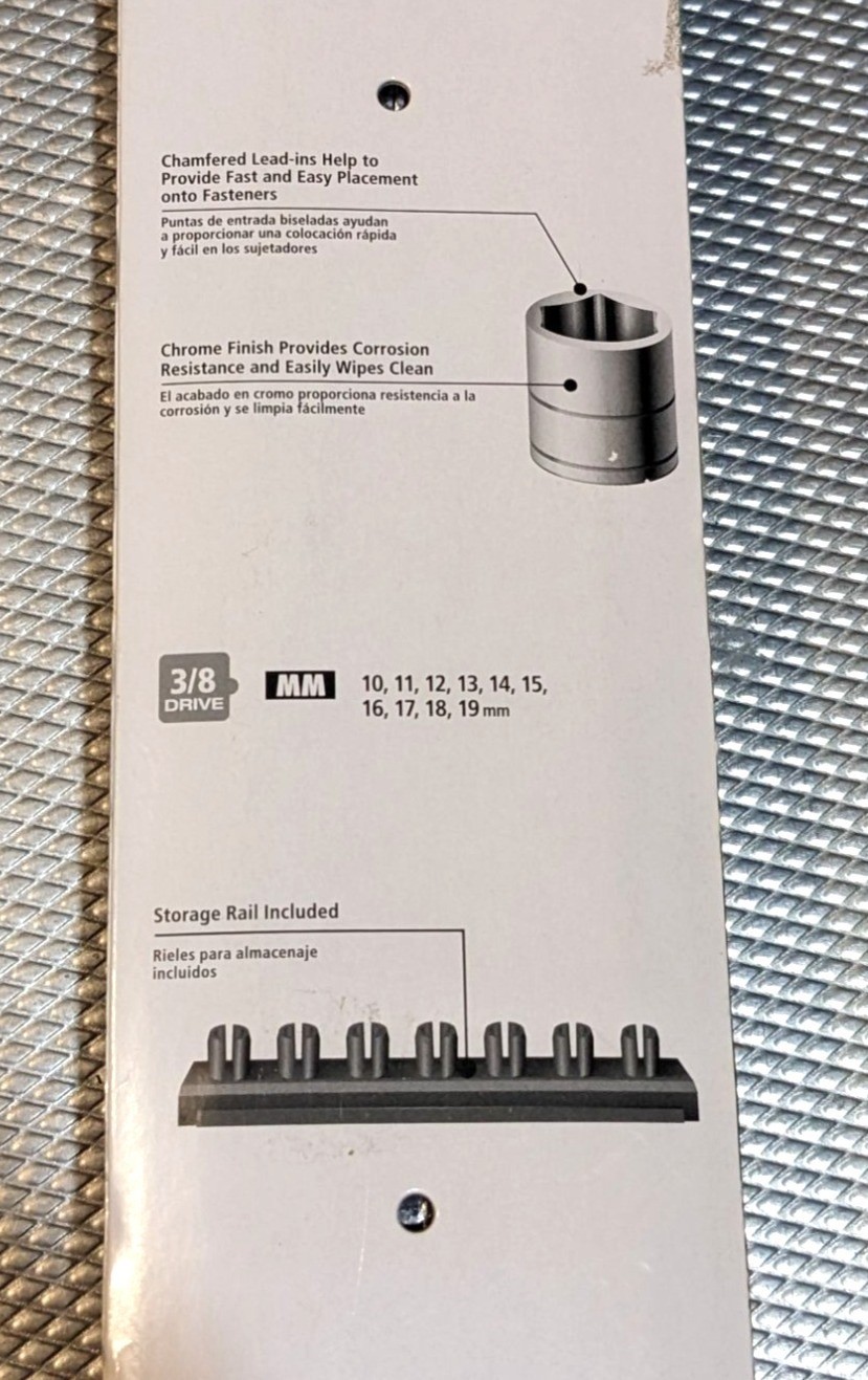 Husky 3/8 In. Drive Standard Metric 10-Piece Socket Set Chrome