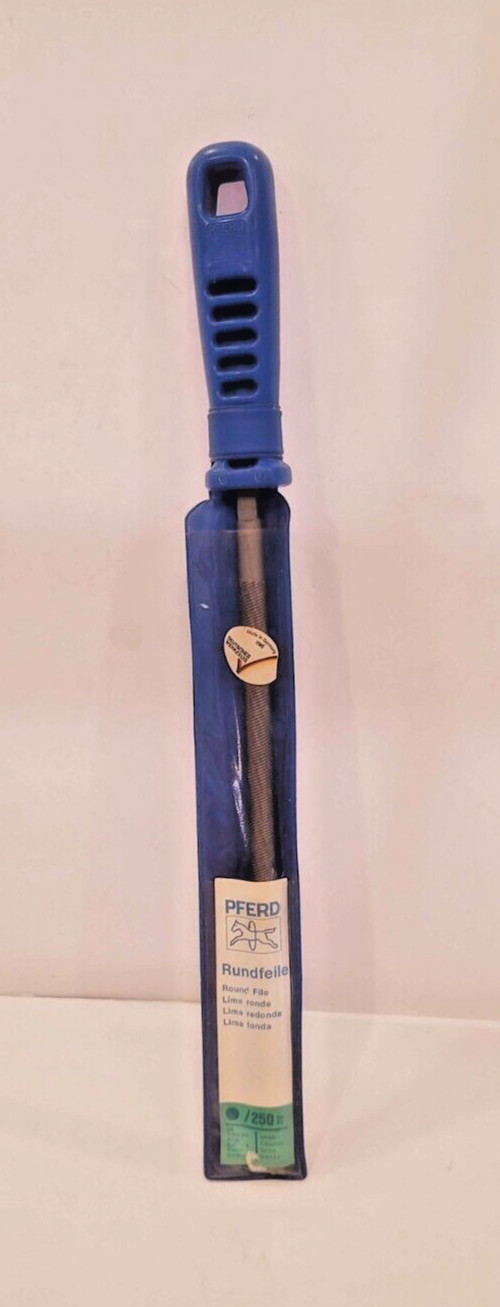 Pferd Half Round 9.75″ 250mm Coarse File Bastard Double Cut 1162 Germany w/ Case
