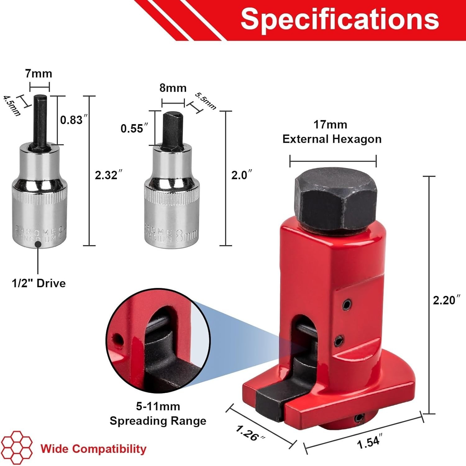 Universal Suspension Strut Spreader Tool Kit for Most Vehicles