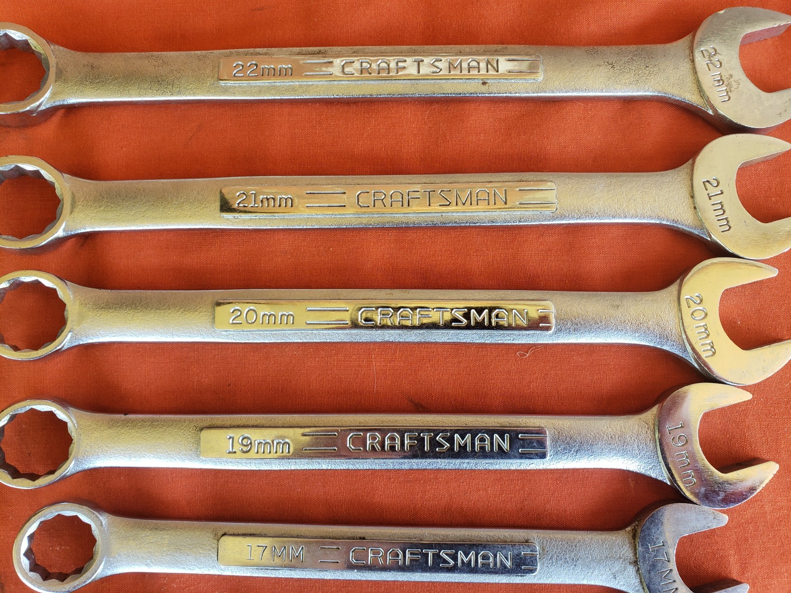 Set 13-Vintage Craftsman USA Metric Wrench Set VV -V 9mm- 22mm NO 18mm USA NICE
