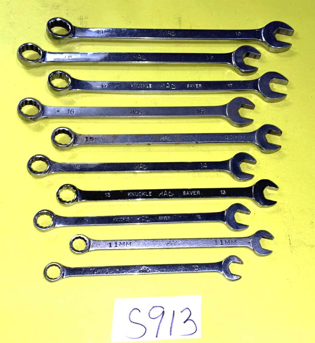 MAC TOOLS 10 PIECE METRIC COMBINATION WRENCH SET 12-POINT