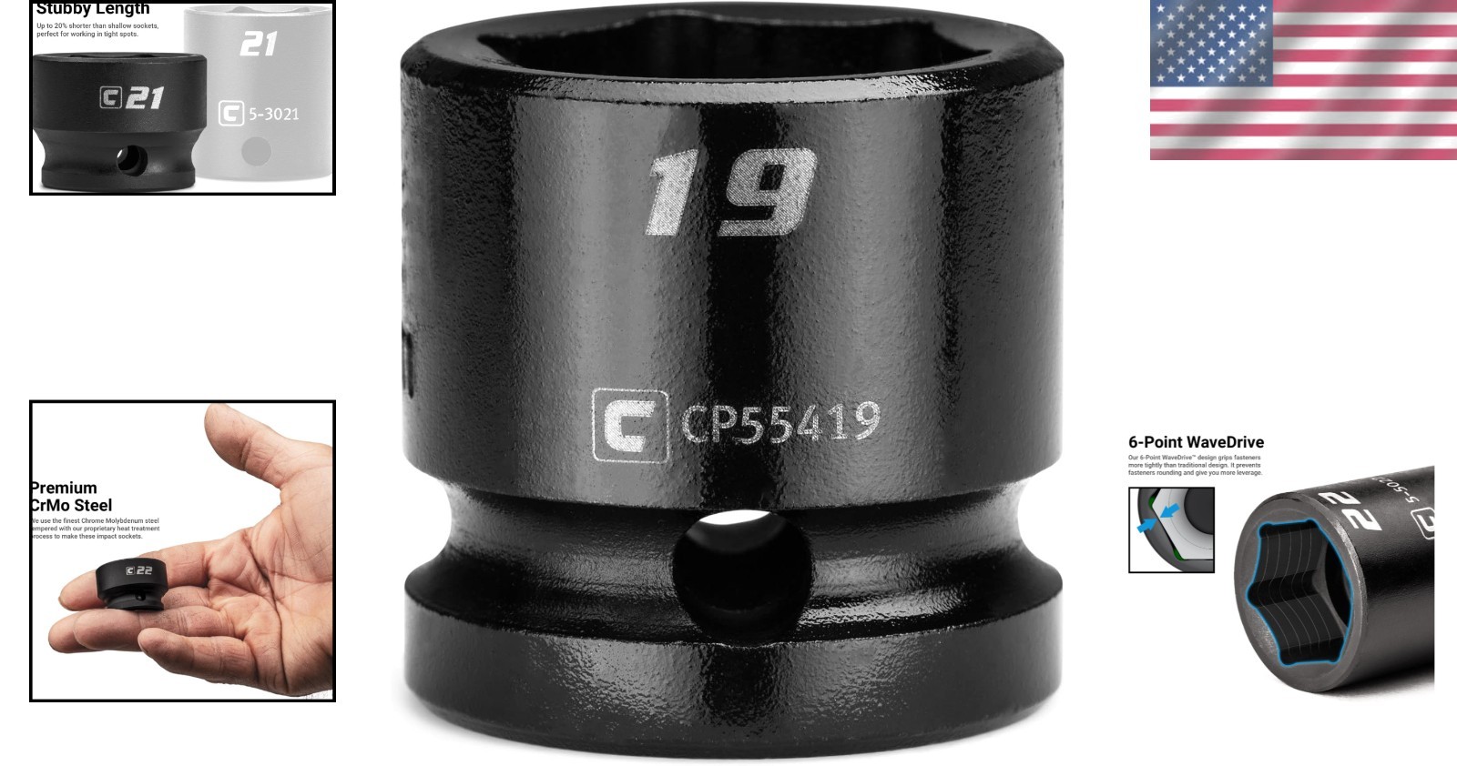 Chrome Molybdenum Stubby Impact Socket, 1/2in Drive – Ultimate Torque Tool
