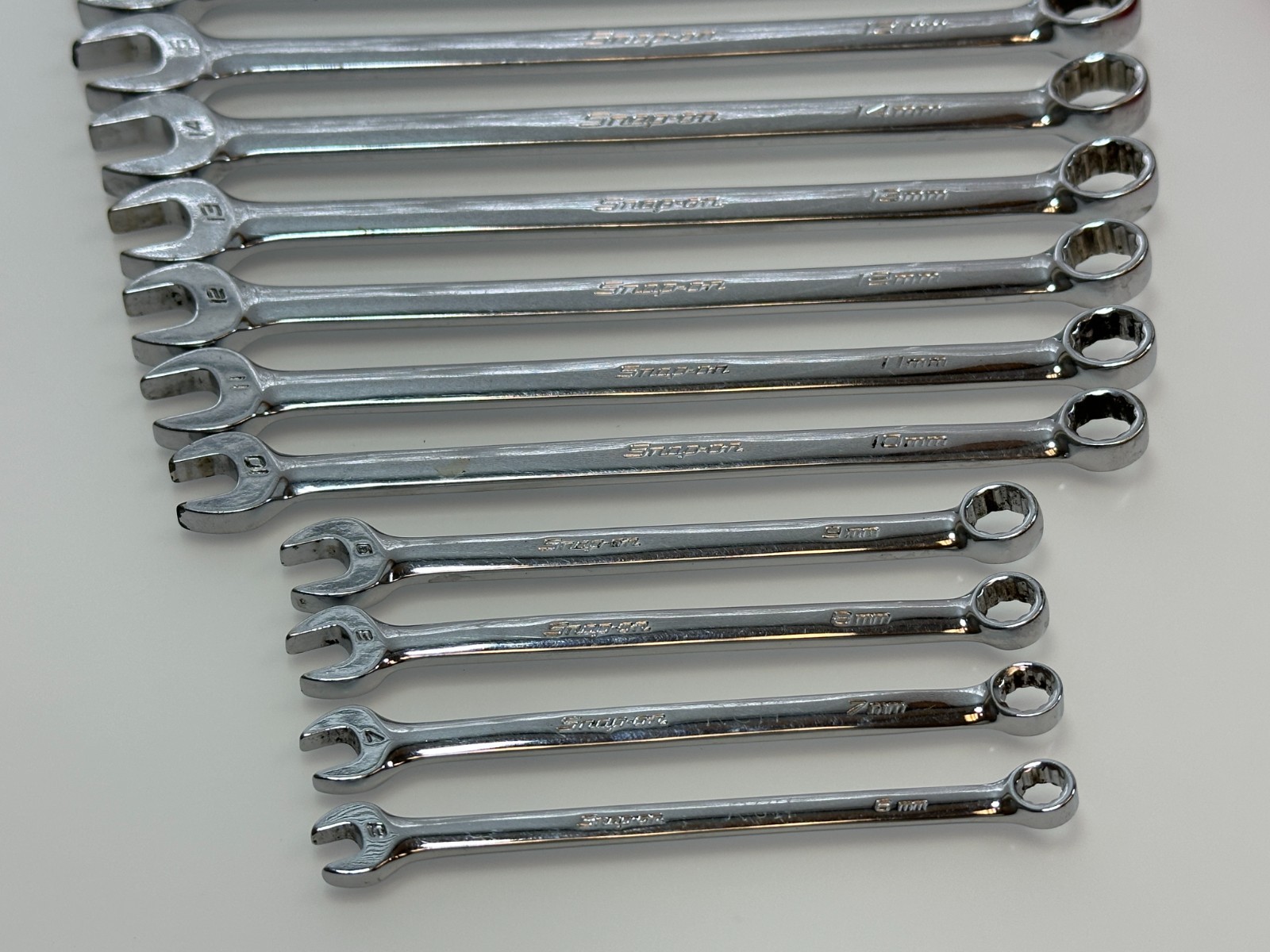 🇺🇸 Snap On Tools USA 14pc Metric 6-19mm Combination Wrench Set OEXM710 + 6-9mm