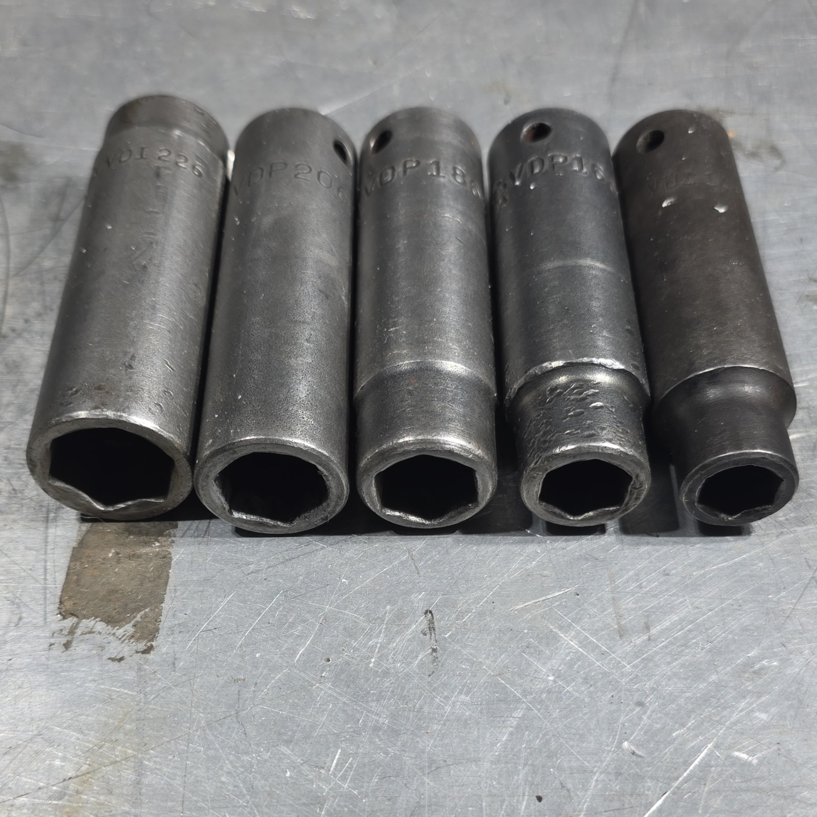 MAC 1/2in Drive 6pt Deep Impact Sockets 7/16in, 1/2in, 9/16in, 5/8in, 11/16in
