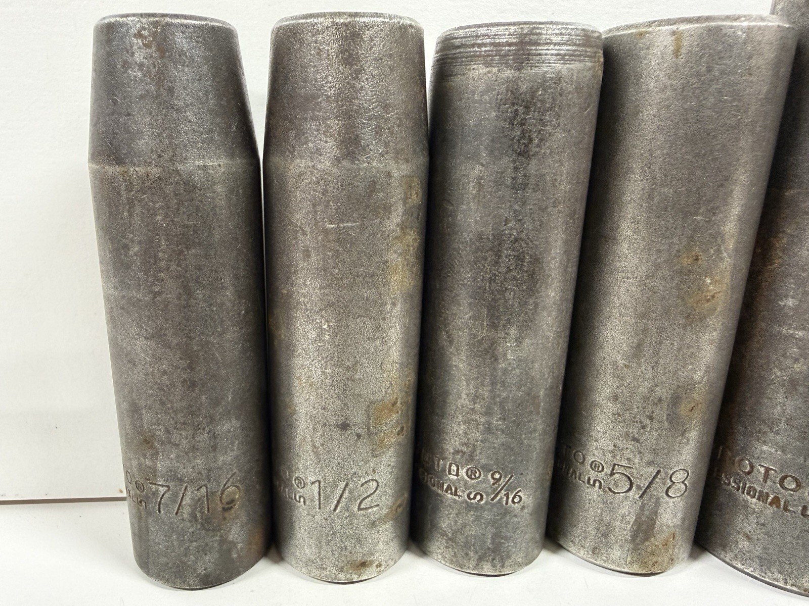 6 Proto Professional Deep Impact Socket 1/2 Drive 12 Pt Point 7/16” to 15/16”