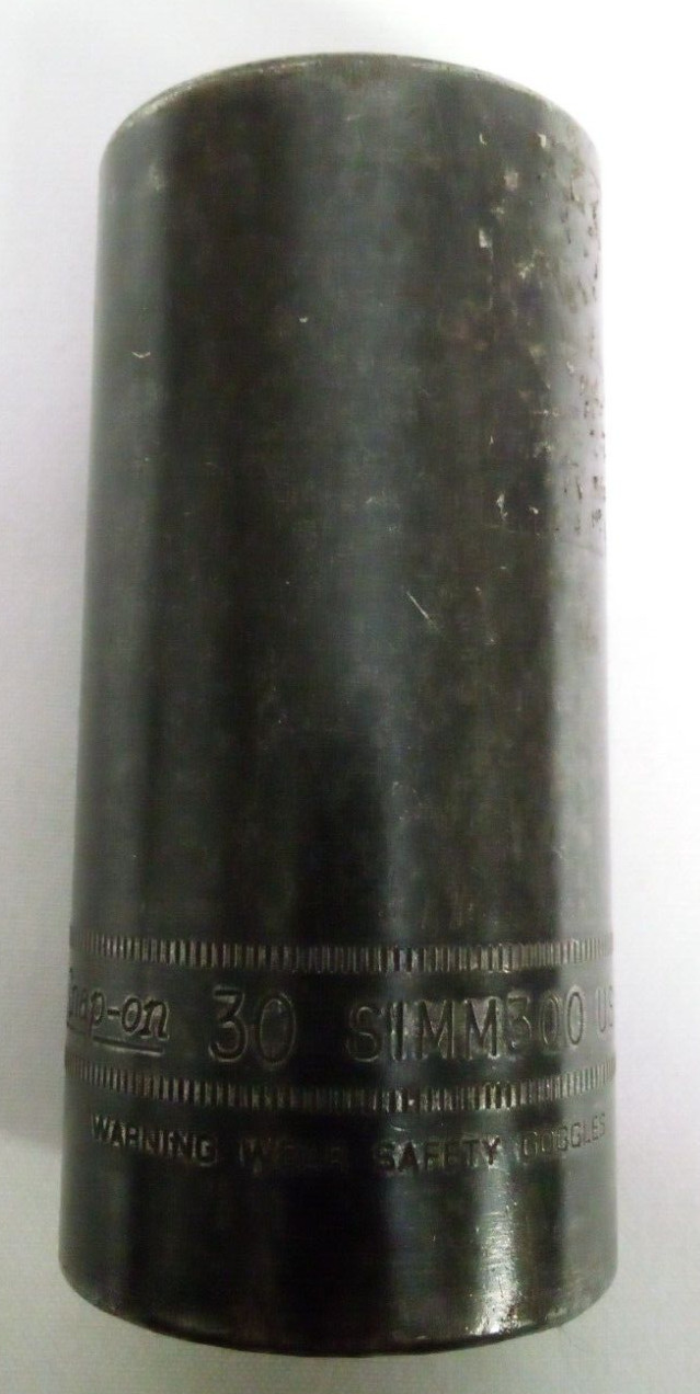 VTG SNAP ON 3/8″ DRIVE 6 POINT DEEP WELL SOCKET METRIC 30MM SIMM300