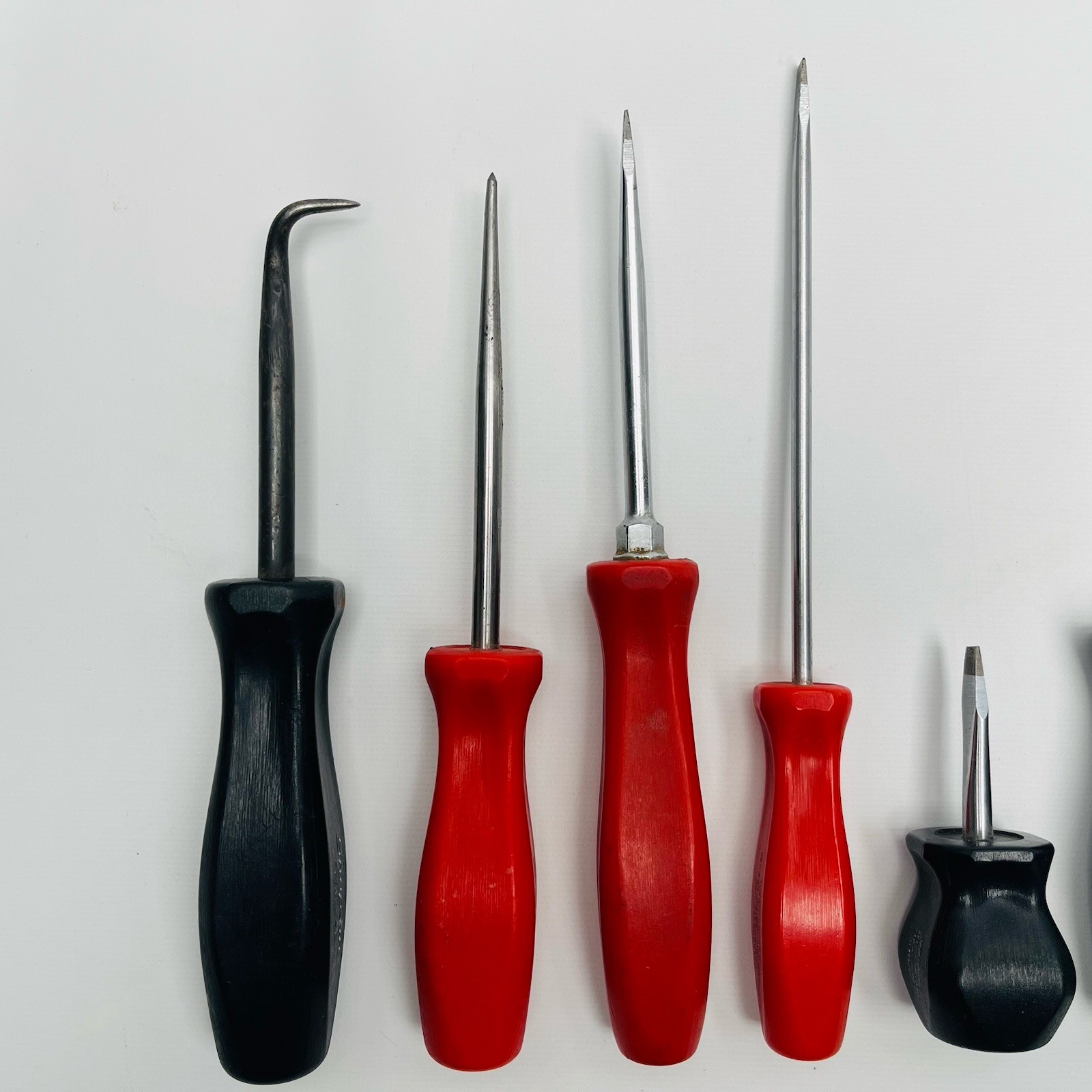 Snap On Lot Of 10 Tools, Screwdrivers, Cotter Pin Puller & Scratch awl