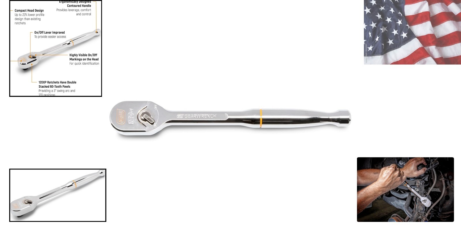 1/2″ Drive 120XP Full Polish Chrome Teardrop Ratchet | 81304XP