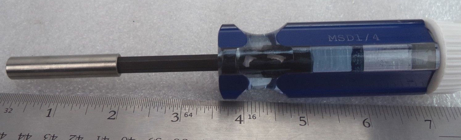 Genuine MSD 1/4-in Precision Screwdriver (no bits) w/storage handle, pn MSD1/4