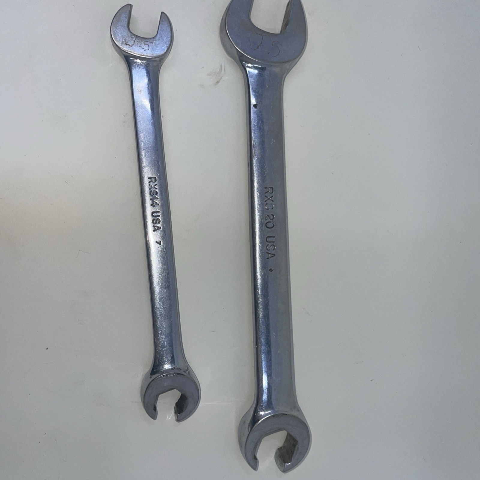 Snap-on RXS 14 , RXS 20 SAE Single End Open Flare Nut Wrench’s 7/16 5/8 USA