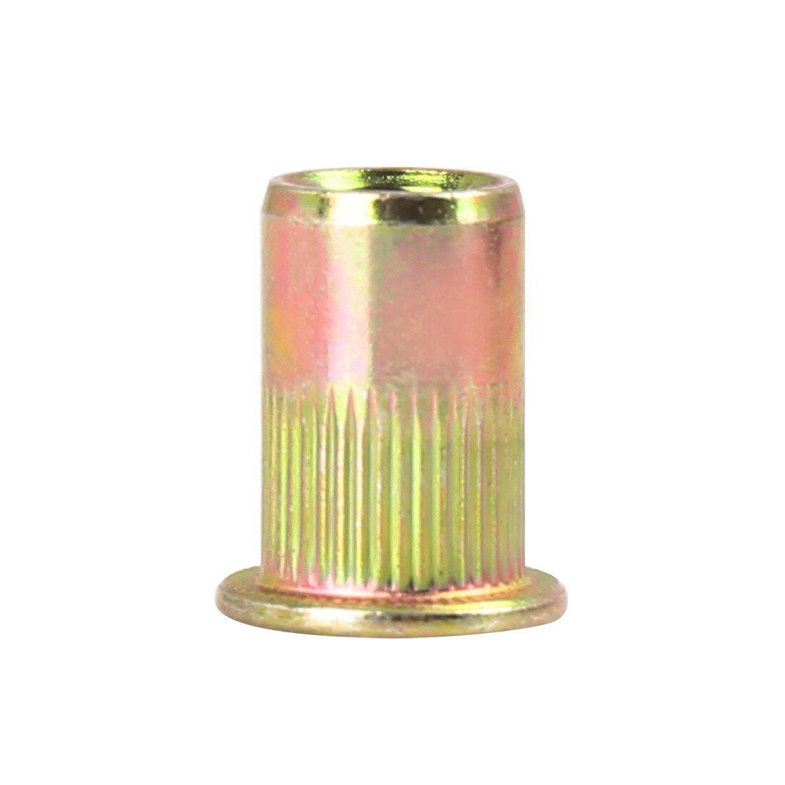 25 Pcs M10 Zinc Plated Carbon Steel Car Flat Head Rivet Nut Threaded Insert