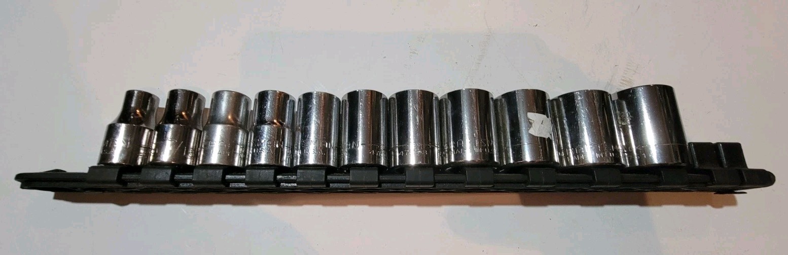 Craftsman 11 Piece 1/2″ Drive Standard SAE 12 Point Socket Set 3/8-1 USA