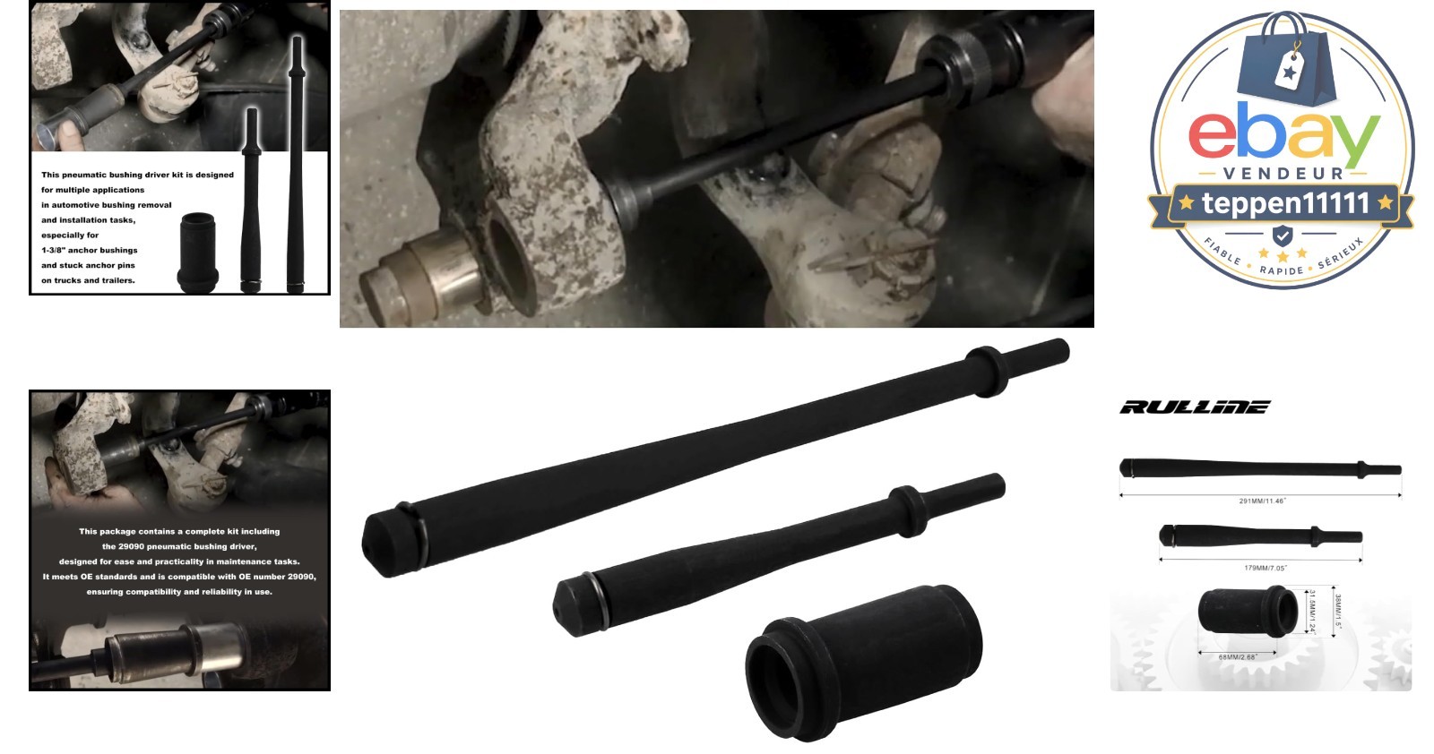 Truck Anchor Pin Bushing Kit 2PCS Long Short Drivers Set