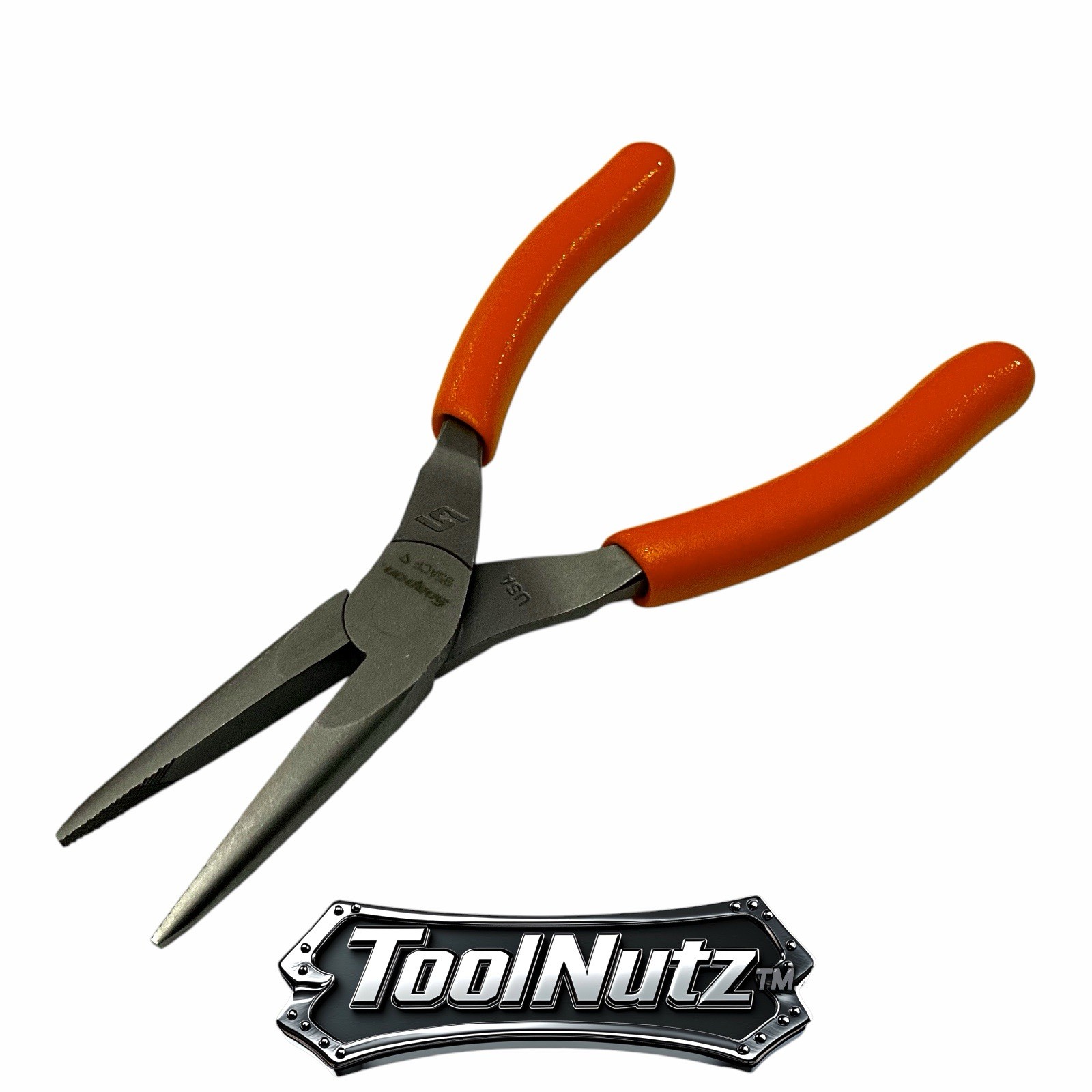 Snap-on Tools NEW 95ACFO 6in ORANGE Soft Grip Rounded Jaw Needle Nose Pliers USA
