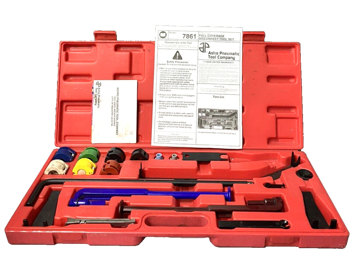 Astro Pneumatic 7861 Full-Coverage Disconnect Tool Set – Missing 7861-07 in Case