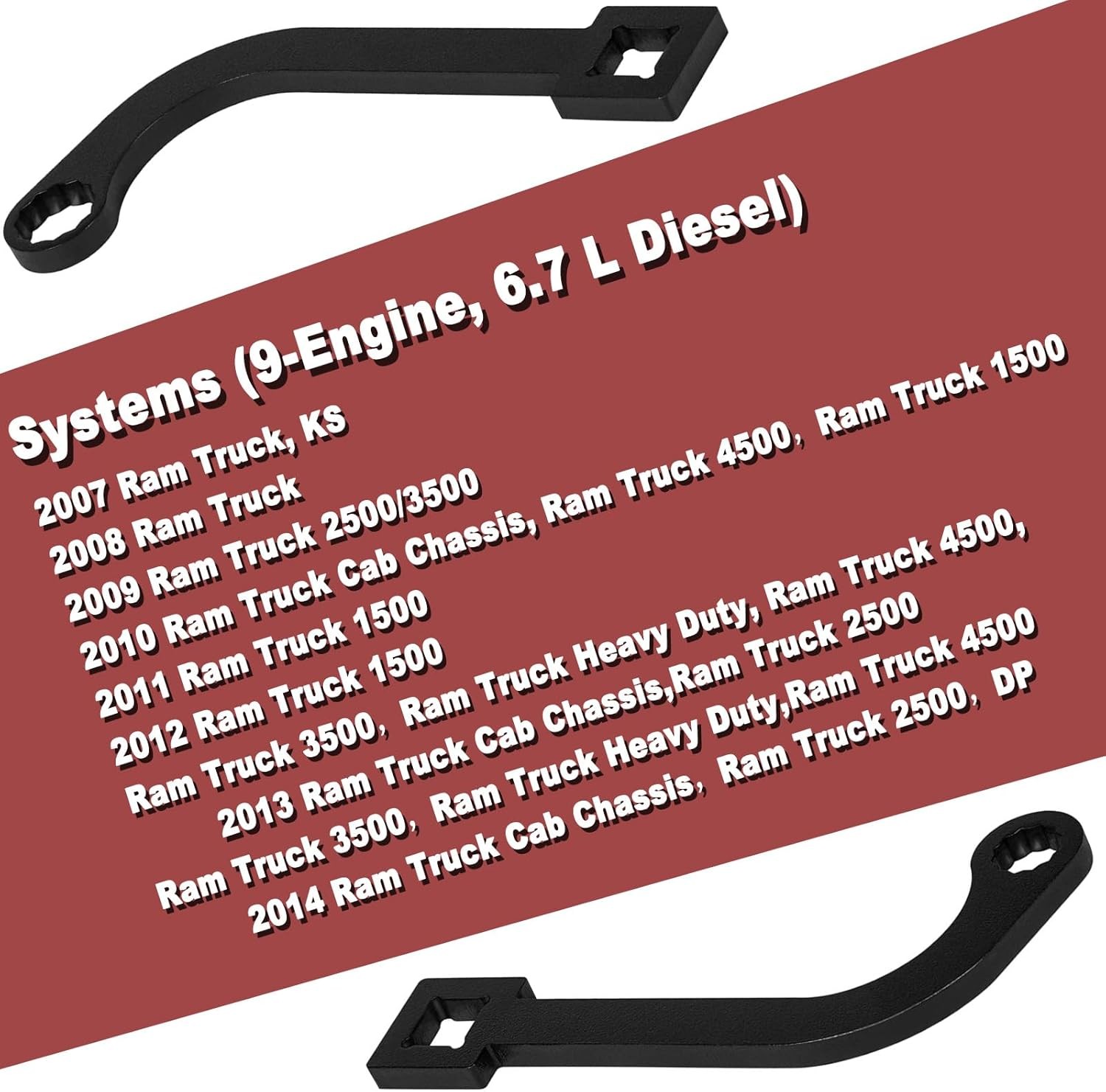 12MM & 15MM Turbo Charger Bolt Wrench Tool Set For Cummins ISB 5.9L 6.7L Diesel