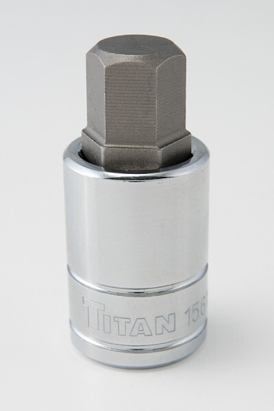 Titan 15615 1/2-Inch Drive x 15mm Hex Bit Socket – 15 mm