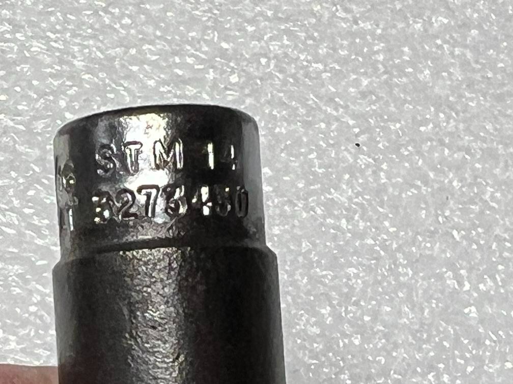 7/16″ SAE SNAP-ON Tools STM14 Flank Drive Deep Socket 1/4″ Drive 6 point USA VTG