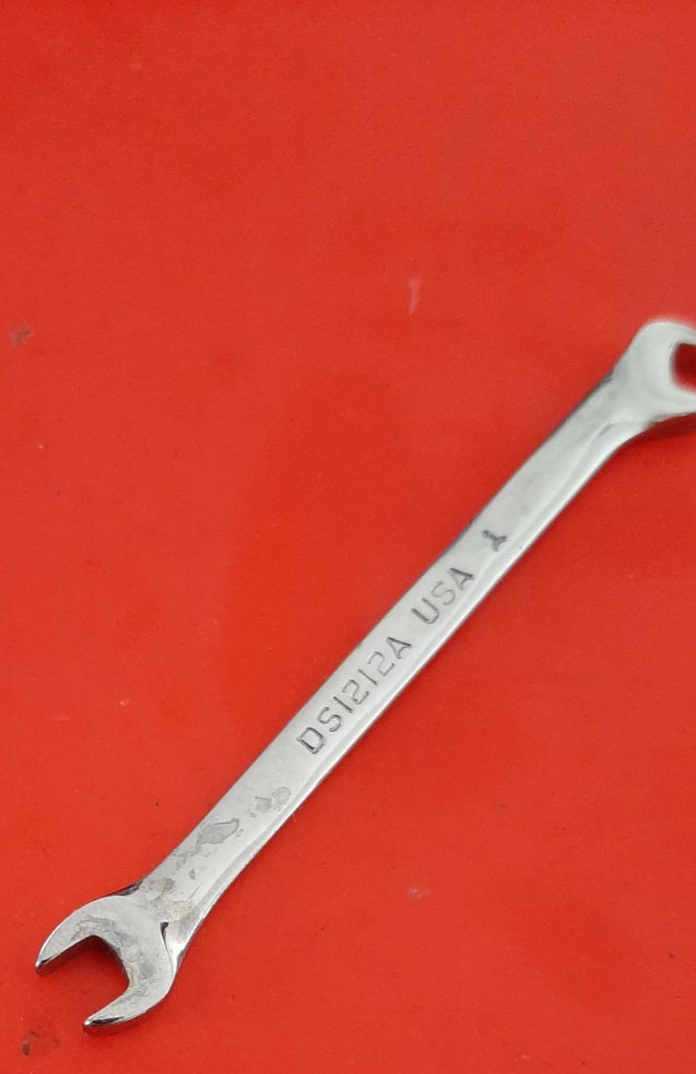 Snap-on Tools 3/16″ 15°/60° Offset Open-End Ignition Wrench DS1212A ENGRAVED 325