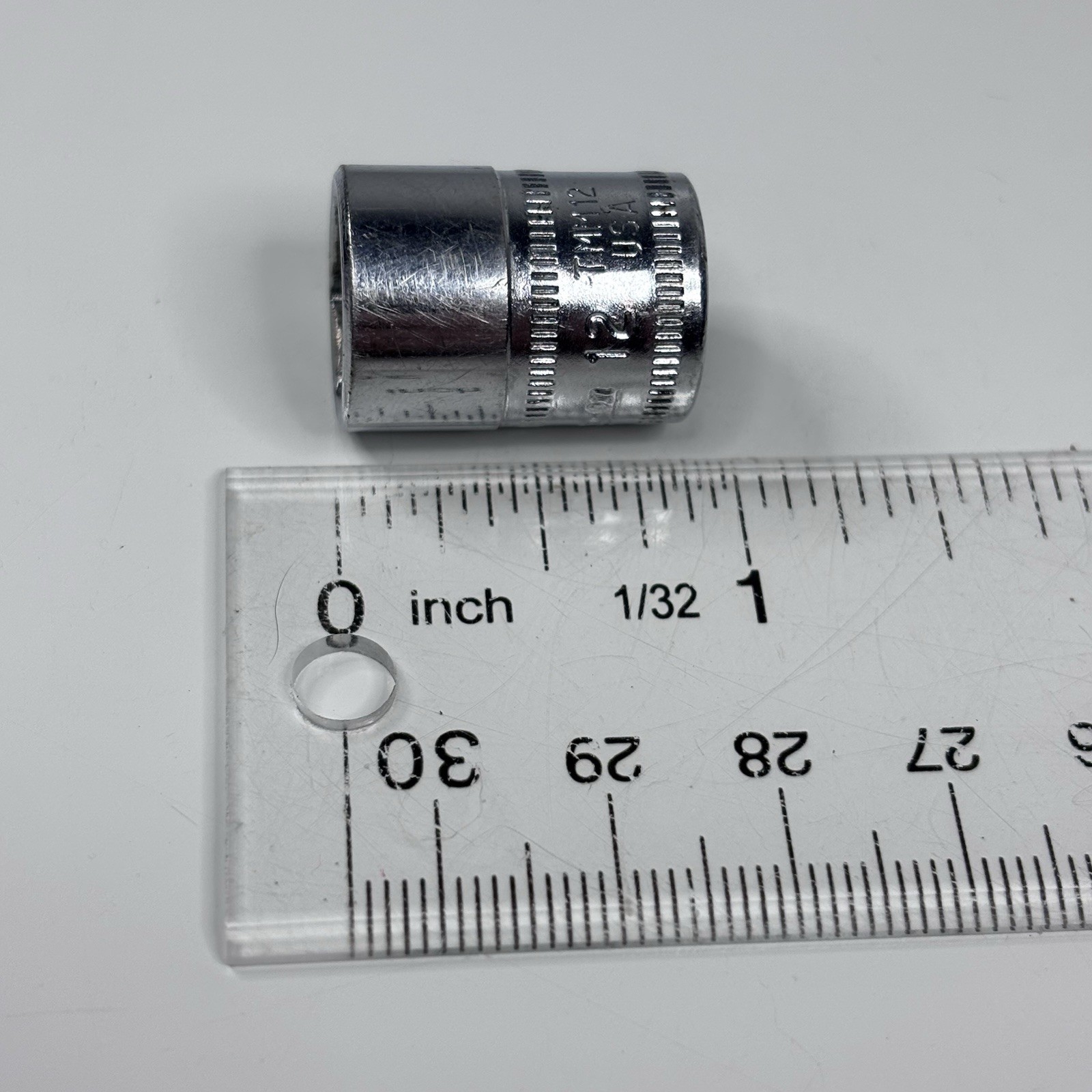 Snap On Tools TMM12 1/4 Dr 6Pt Metric 12mm Flank Dr Shallow Socket USA VTG 1980
