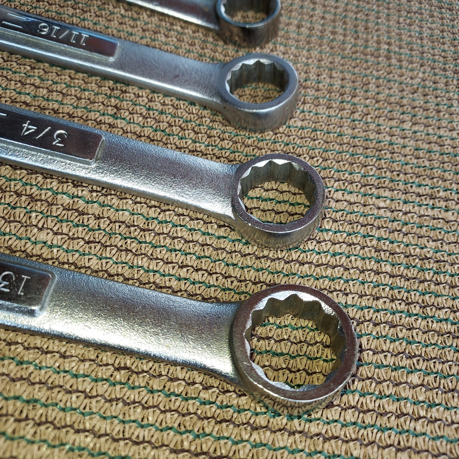 Vtg Craftsman 10 piece SAE combination wrench set 1/4″-13/16″ USA made -VA-VV-V