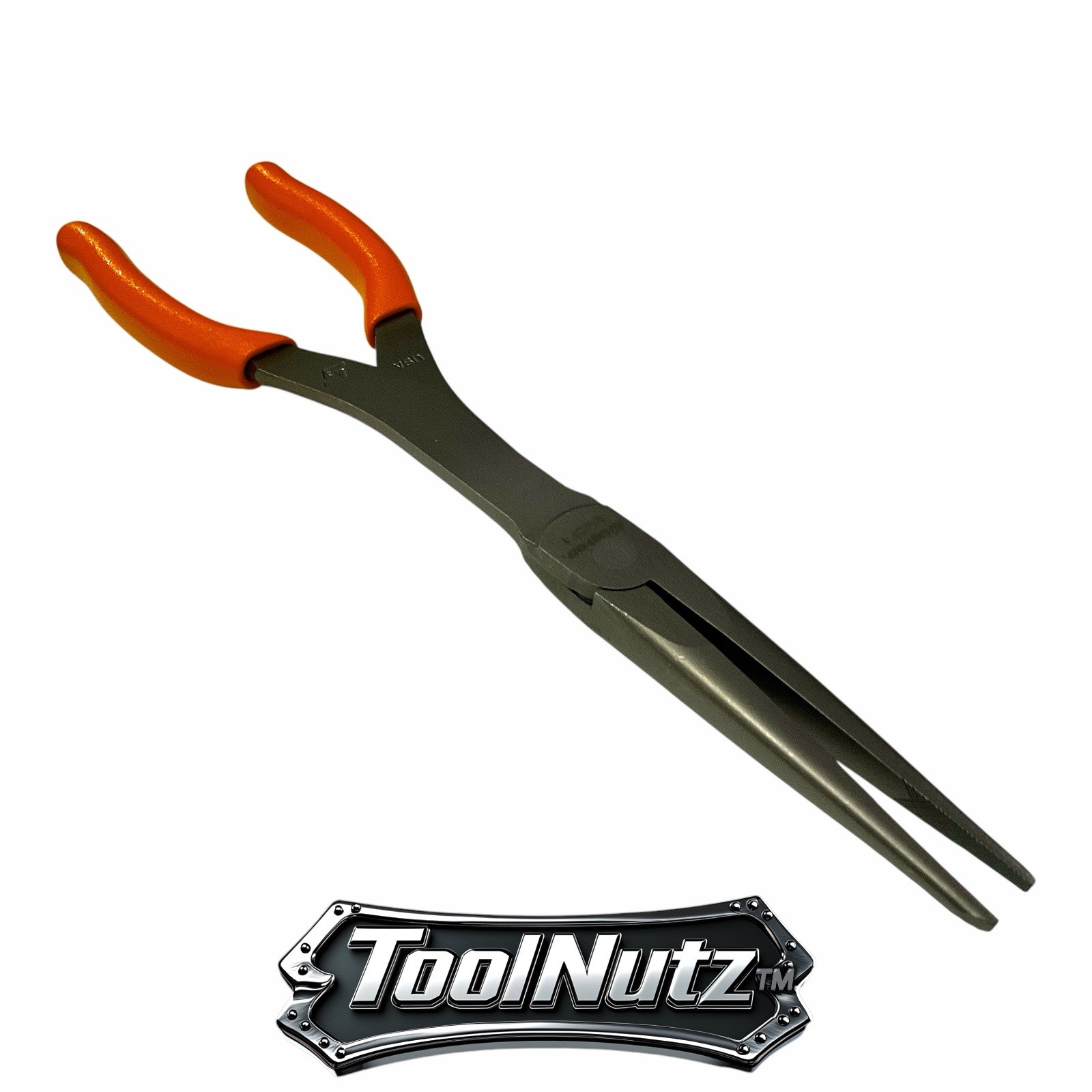 Snap-on Tools NEW 911ACFO 11″in. ORANGE Soft Grip Rounded Jaw Needle Nose Pliers