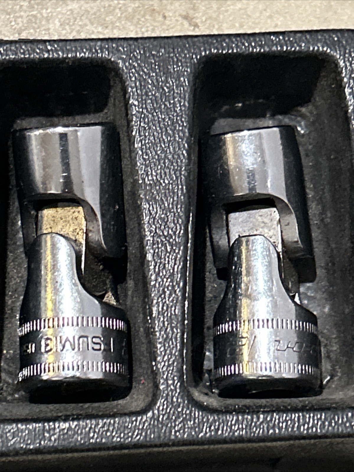 🇺🇸 Snap On Tools Swivel 3/8″ DR Universal Socket Set Lot Metric Wobble 6PT