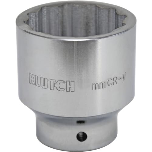 Klutch Jumbo Socket, Metric, 50mm, 3/4in.-Drive, 12-Pt.
